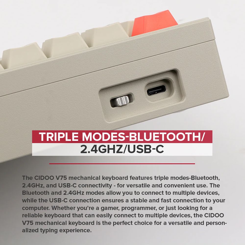 CIDOO V75/V75 Plus/V87 PRO Barebone Gasket Mechanical Keyboard| RGB ...