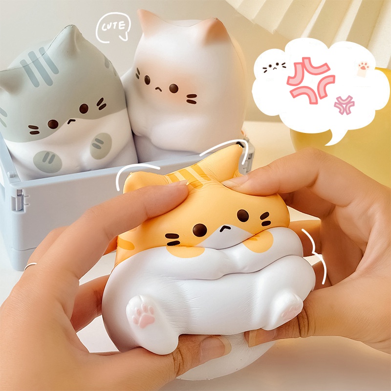 SQUISHIES!! Squishy Kitties Stress Relief Slow Rising Gel Toy