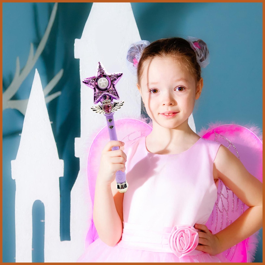Princess Wands for Little Girls Star Wand Toy Princess Wands Sparkling Costume Wand with Light