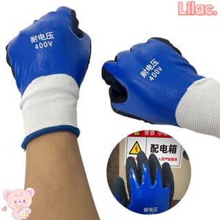 1Pair Electrician Work Gloves Protective Tool 400v Insulating