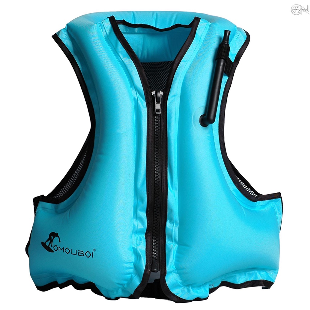 Adult Inflatable Swim Vest Life Jacket for Snorkeling Floating Device ...