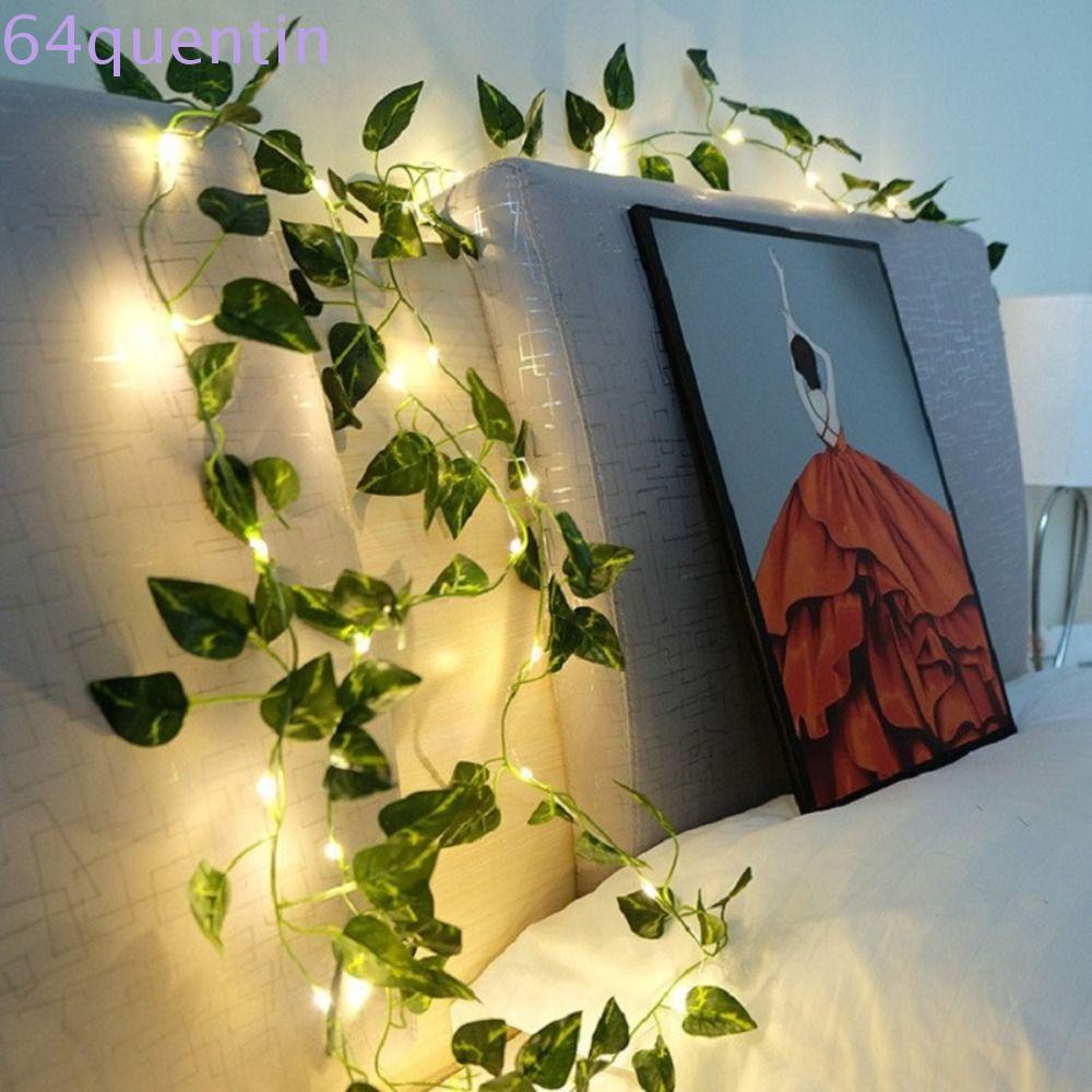 QUENTIN Green Leaf String Lights, 2M 20 LED Artificial Vine Fairy