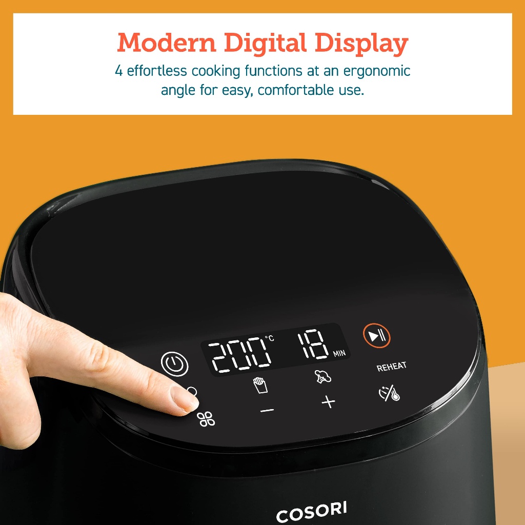 ♞Cosori 2L (2.1 Quart) Lite Mini Air Fryer CAFLI211 (Black) Shopee