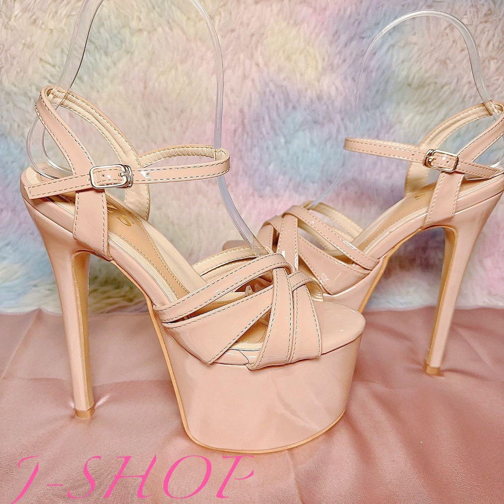 jzs high heels Pageant Shoes glossy inches