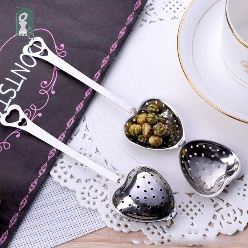 GMARTY Heart-shaped Tea Filter Simple Multi-color Ladle Stainless Steel ...