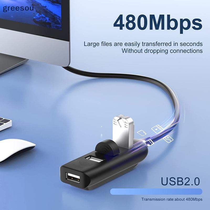 greesou 4 Port High Speed USB Hub With Cable Mini USB Splitter Hub Usb ...