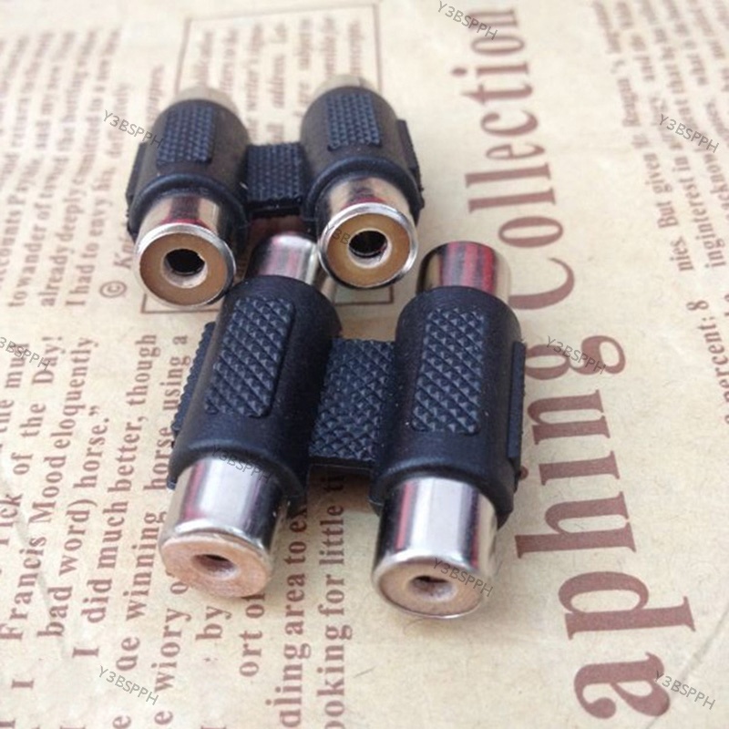 2 RCA female AV Coupler Mini to 2RCA female Connector Adapter Socket ...