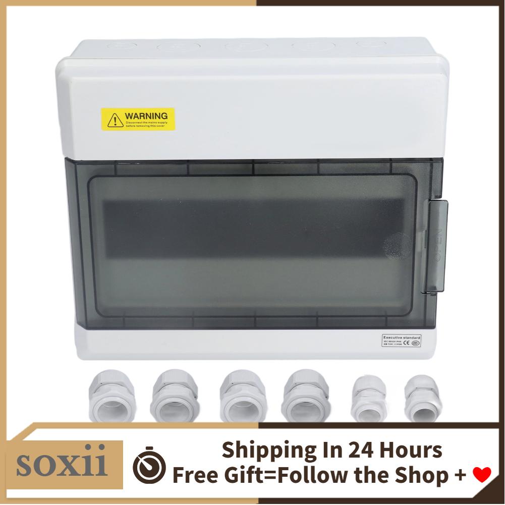 Soxii Junction Boxes DIN Rail Mount Distribution Box for Equiment