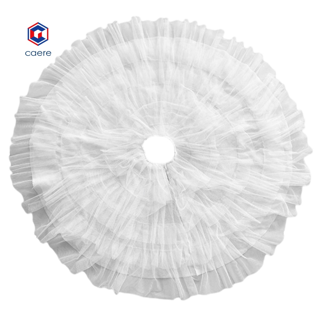 CAE Polyester Tree Skirt White Christmas Tree Skirt White Lace