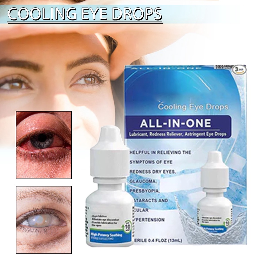 13ml Cooling Eye Drops For Dry Eyes Glaucoma Presbyopia Redness Relief Shopee Philippines 7622