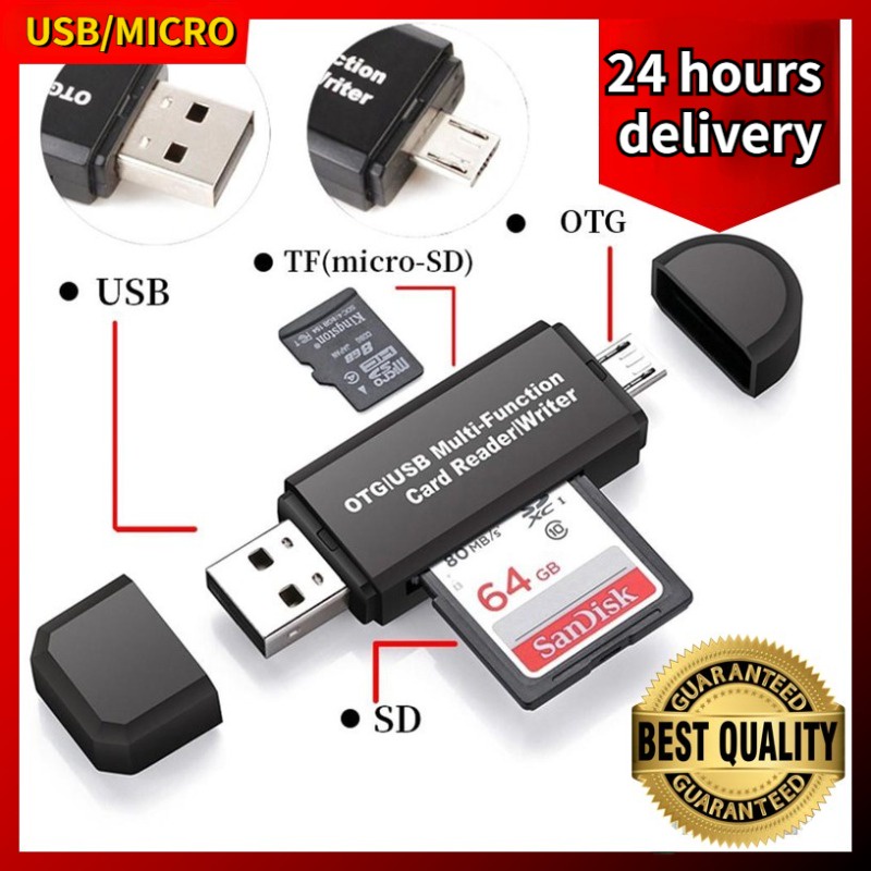 COD 2IN1 USB Memory Card Reader High Speed Micro USB OTG to USB 2.0 ...