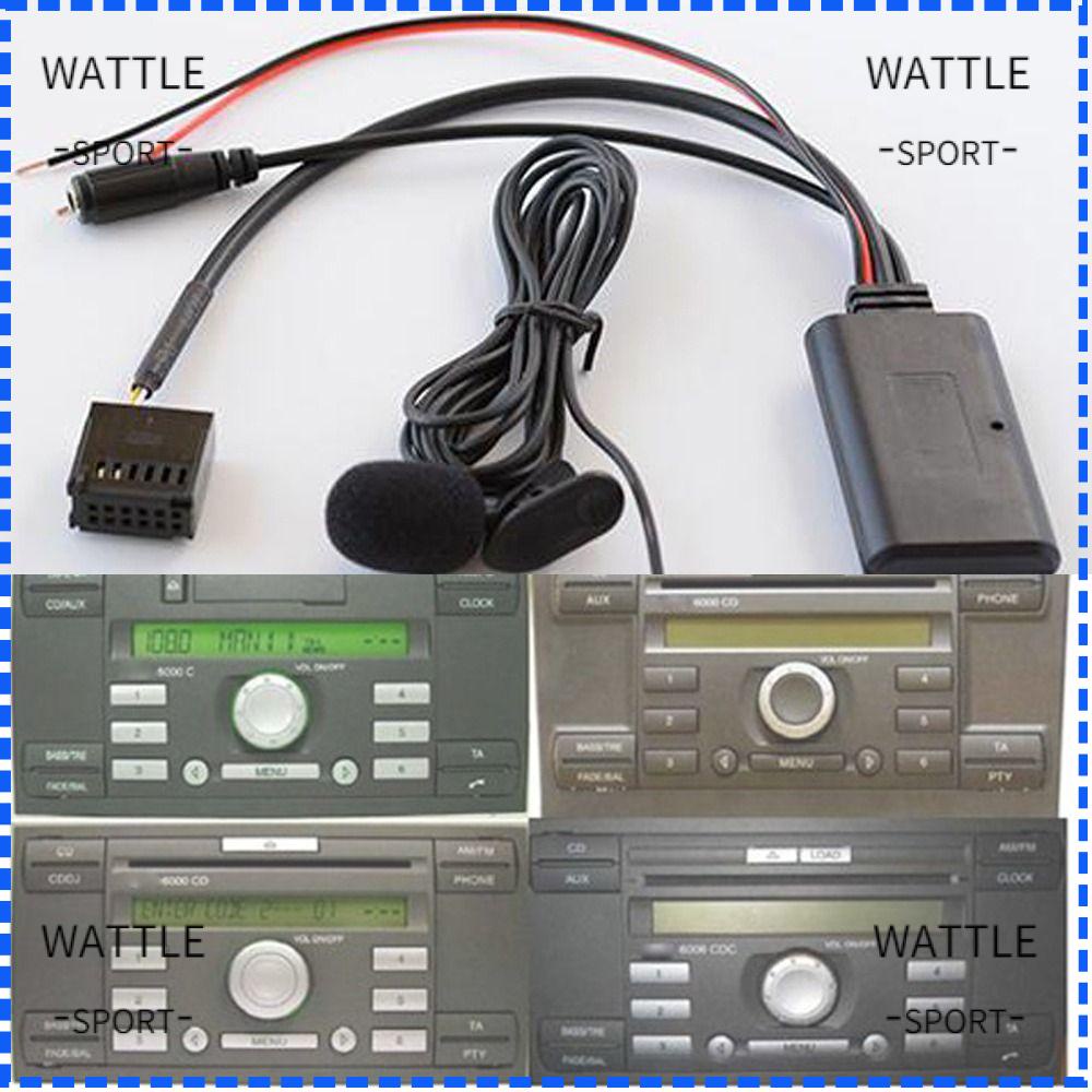 WATTLE Car Music Adapter Microphone, Wireless Bluetooth Ford FocusFiesta+MIC Car CD AUX Port