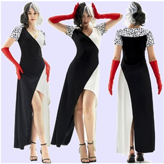 Movie Cruella Estella Cruella de Vil Cosplay Costume C00687