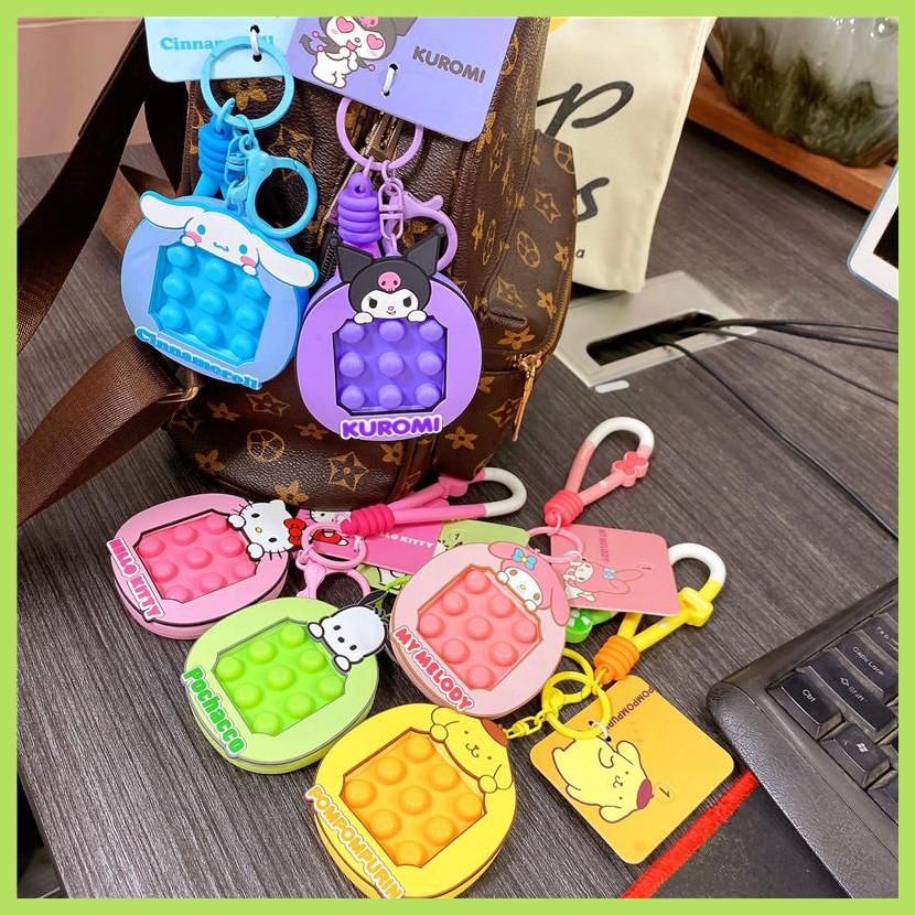 NEW SANRIO Pop-It Fidget Toy Popping Keychain for Stress Relief Sensory ...