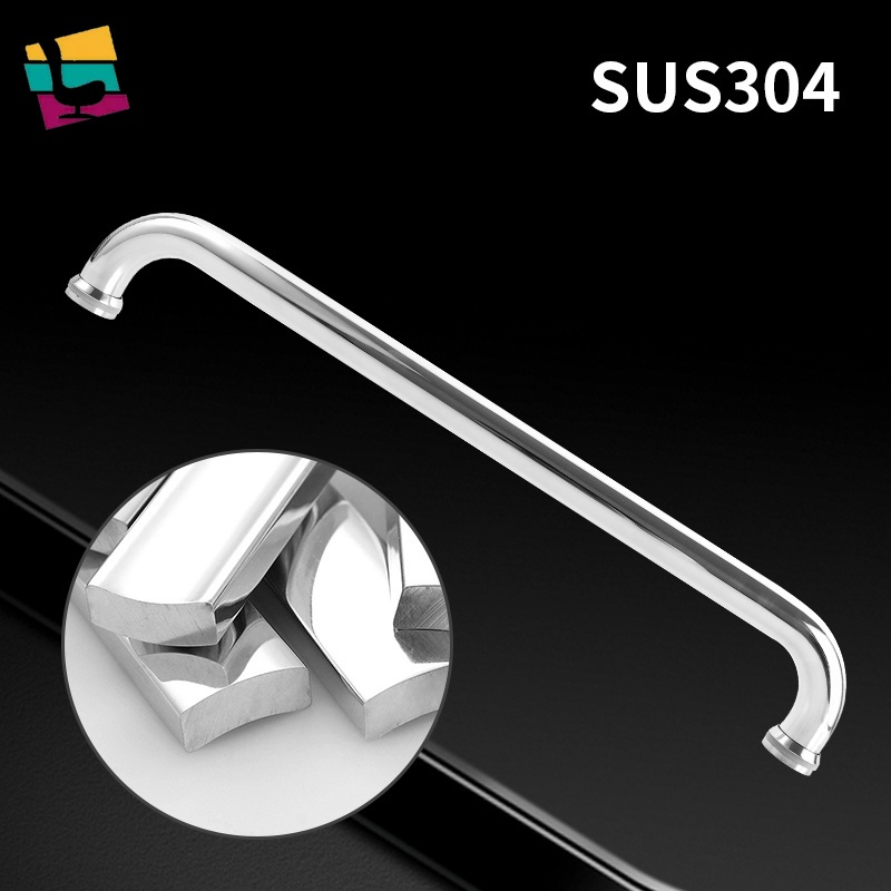 Thickened 304 Stainless Steel Bathroom Glass Door Handle For Shower Room Office Sliding Door 3608