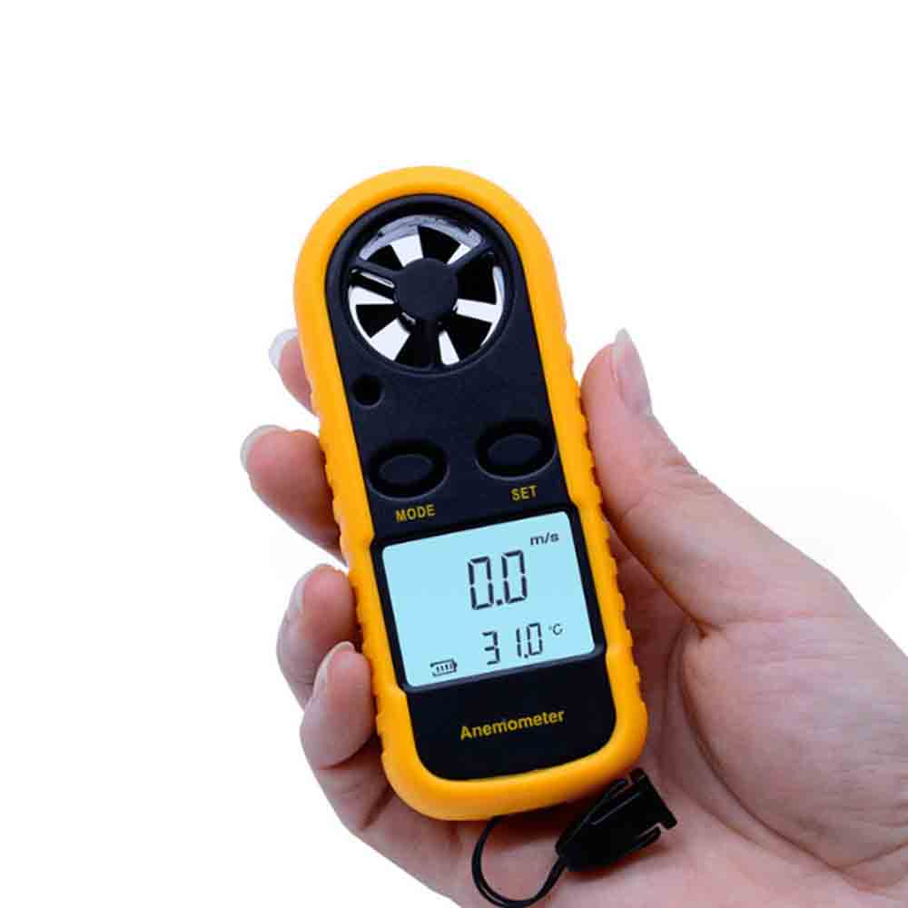 Portable Anemometer Anemometro Thermometer GM816 Wind Speed Gauge Meter ...