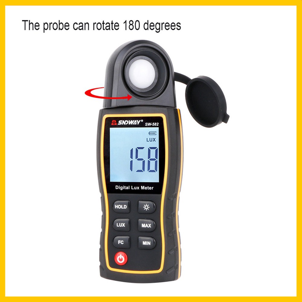 Sndway SW-582 Digital Lux Meter Mini Light Meter Luminometer Photometer ...