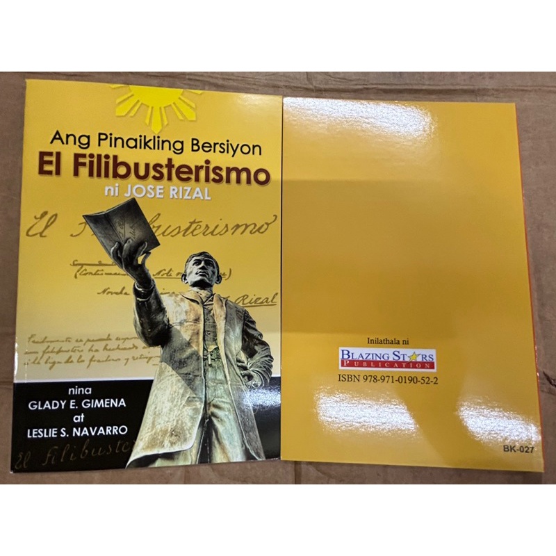 Hot Sale Filipino Books Noli Me Tangere Ibong Adarna Florante At Laura El Filibusterismo T