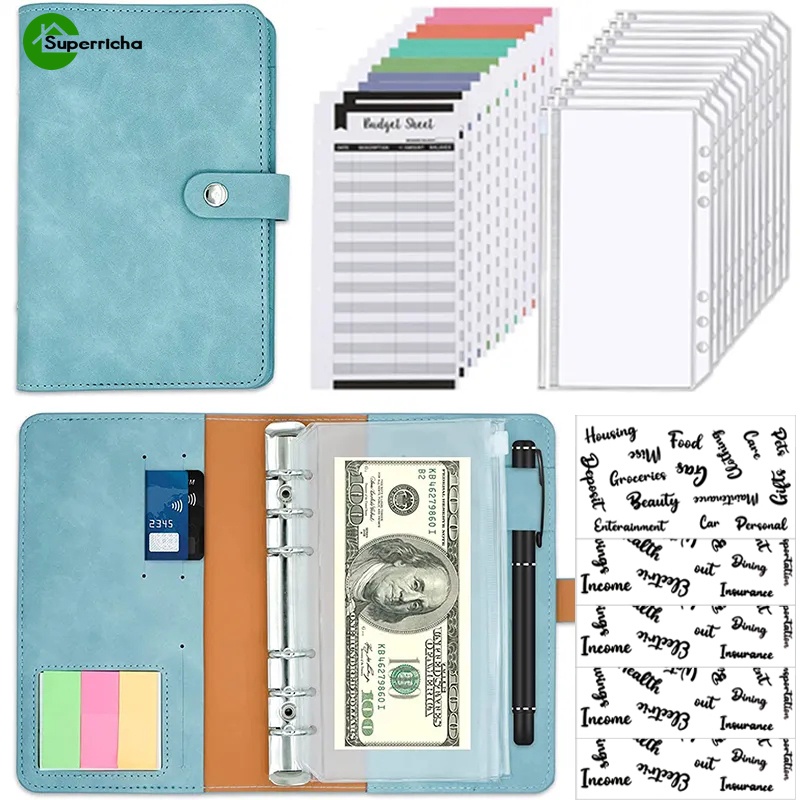 Home Expense Budget Planner Sheets / A6 PU Leather Budget Binder