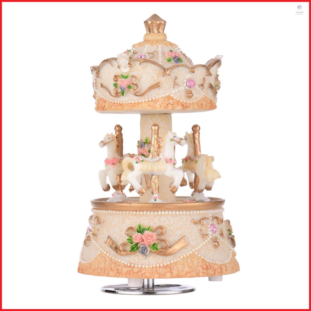 Luminous Rotating Music Box - Carousel Horse with Color Changing LED ...