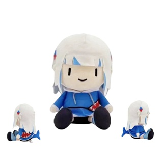 18cm Game VTuber Hololive Gawr Gura Sitting Posture Plush Stuffed ...