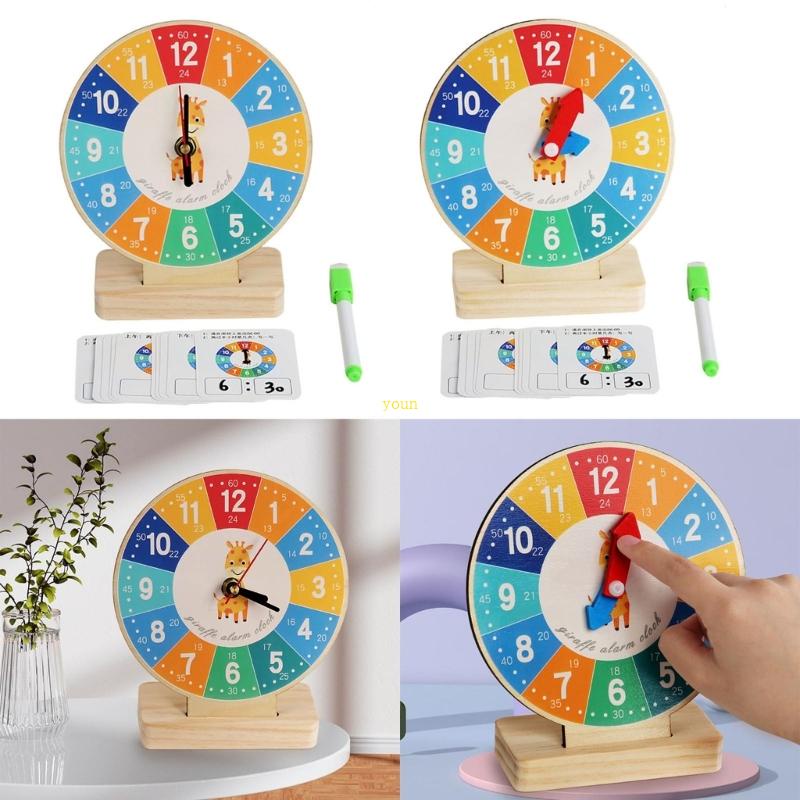 youn Kids Colorful Learning Clock Set for Playrooms Nursery 4+ Years