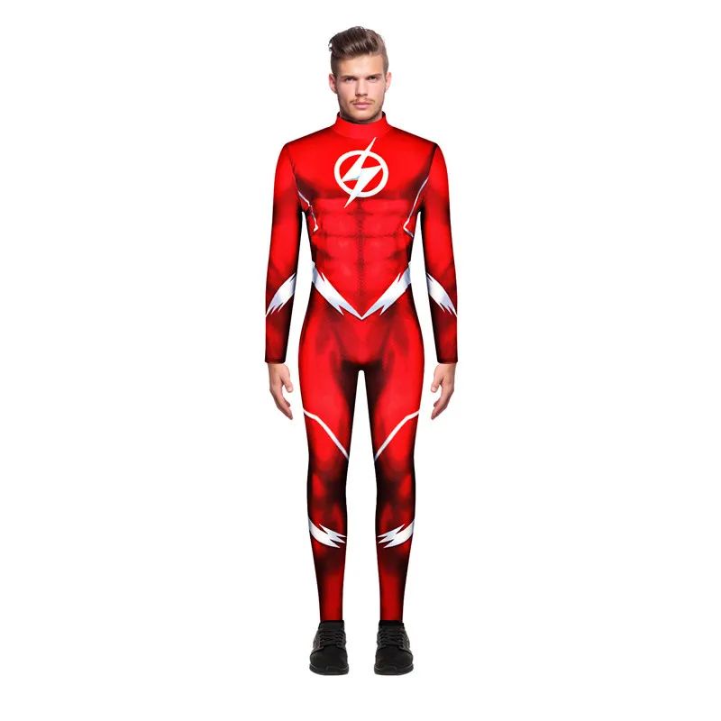 Halloween Deadpool Costume The Flash Suit Flash Man Cosplay Bodysuit 3d 