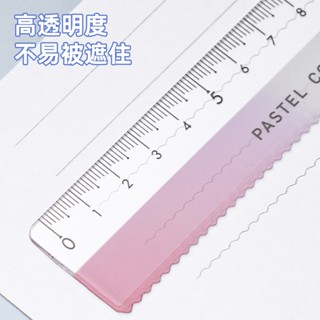 Kokuyo KOKUYO Japanese Light Color Cookie Clear Sky Ruler Wave Pattern ...