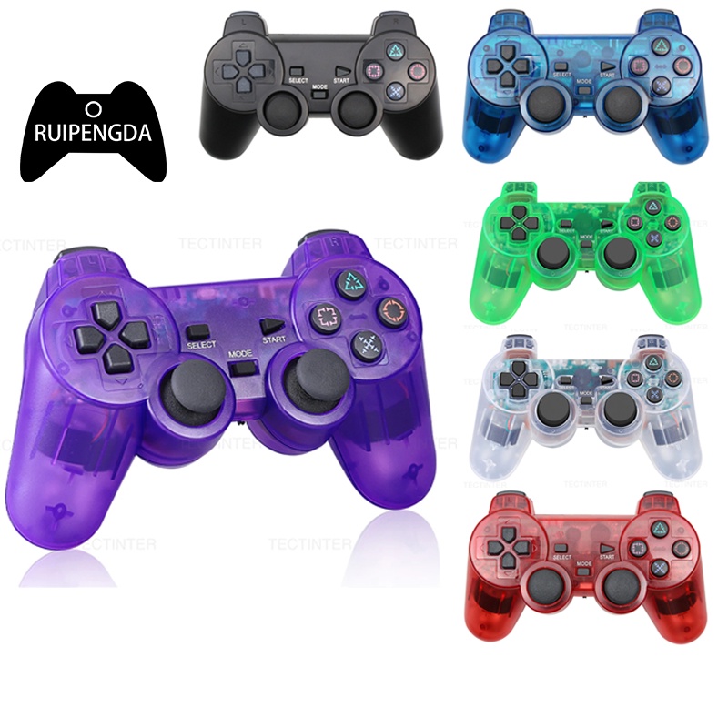 Transparent Color Wireless Gamepad for Sony PS2 Controller for ...