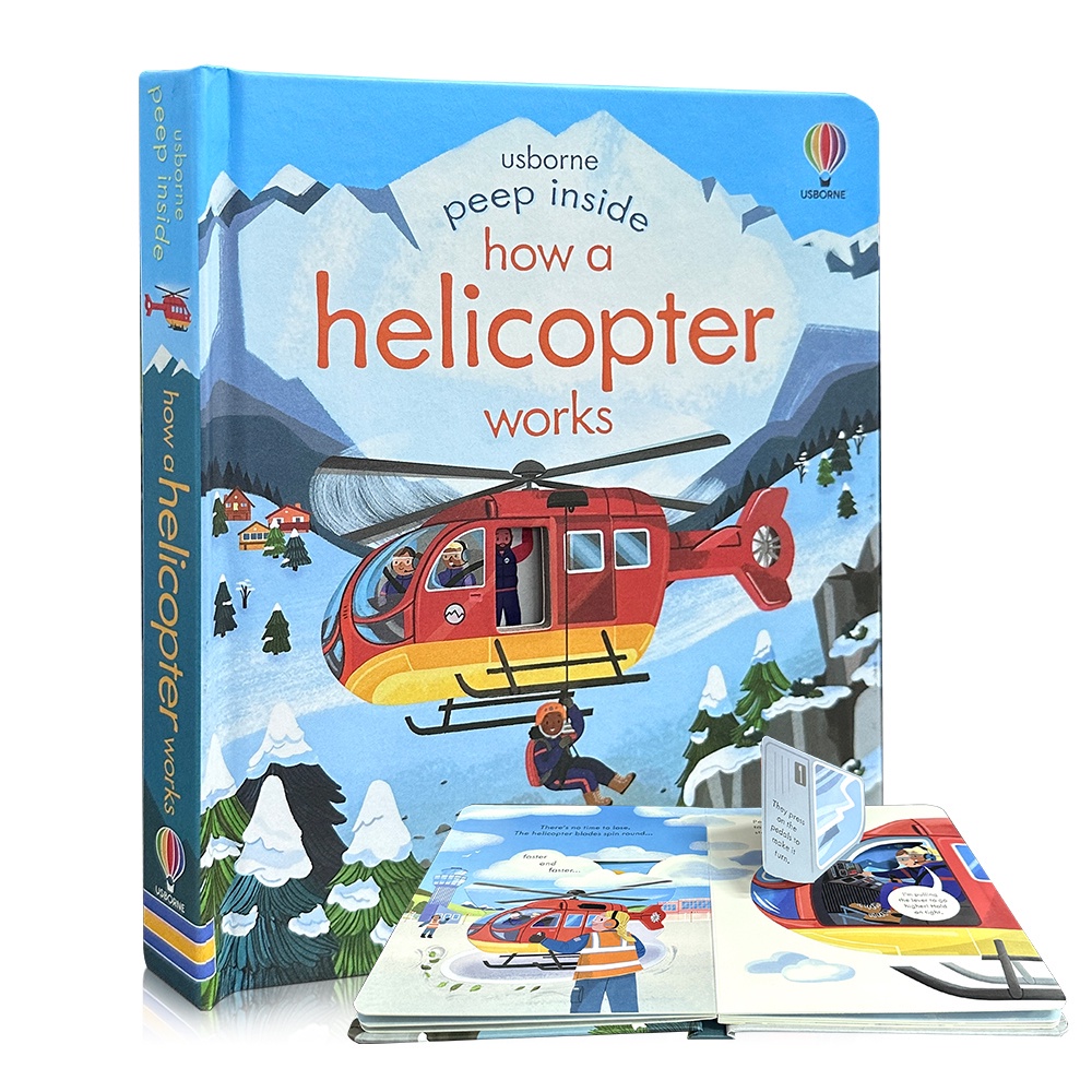 Usborne Peep Inside How a Helicopter Works 3D Flap English Picture Book ...