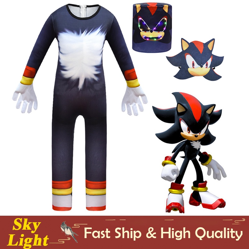 Costume Carnevale Shadow Sonic Super Sonic The Hedgehog Costume