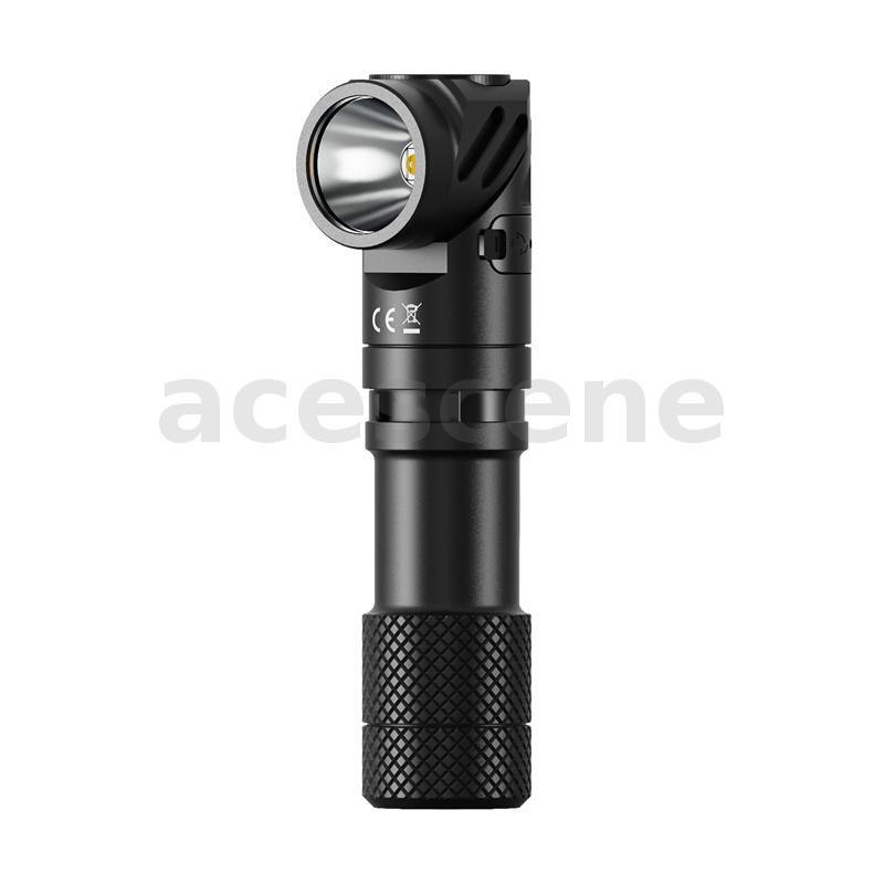 thumbnail image 2 of Sanlufa G5 Flashlight, G5 Rechargeable EDC Flashlight - 400 Lumens, Dual Light Sources RGB Flashlights 180 Rotation Magnetic Keychain Flashlights Outdoor 2 of 10