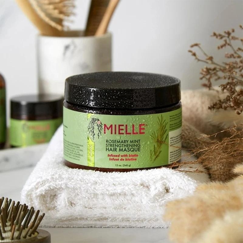 340g Mielle Rosemary Mint Strengthening Hair Masque Nourishes Split Dry Scalp Suitable Infused 0457