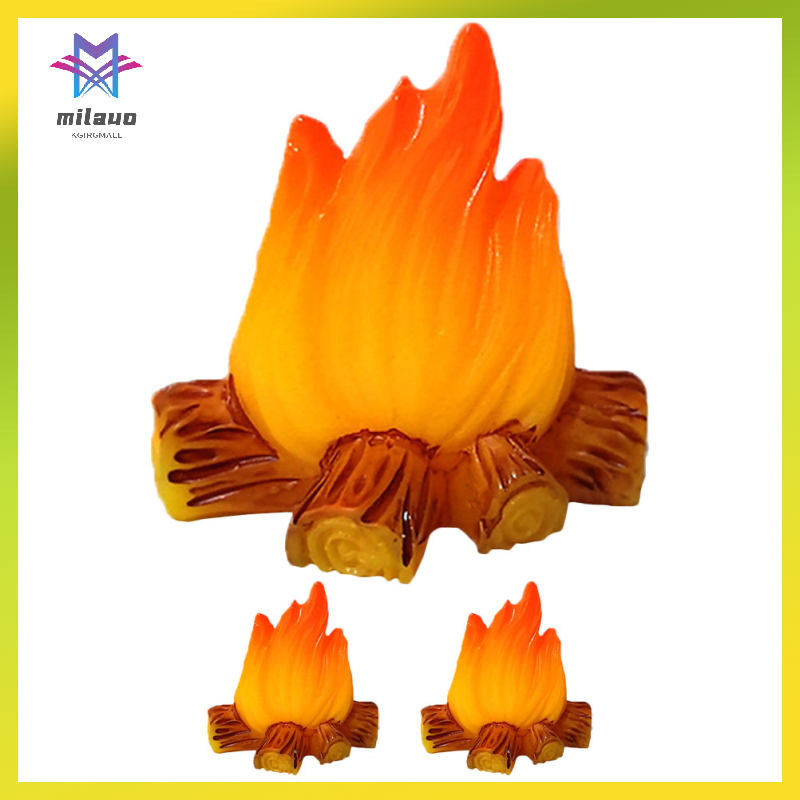 3 Pcs Decorations Camp Fake Campfire Mini Firewood Pile Landscaping Toy ...