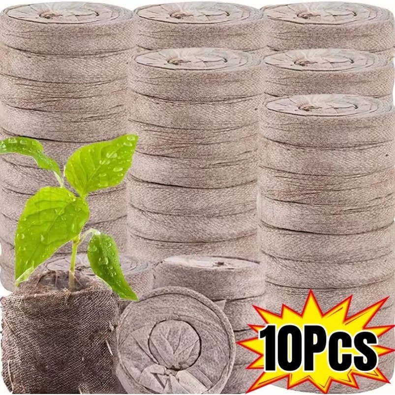 10Pcs Non-woven Seedling Block - Flower Vegetable Seedling Grow Plug ...