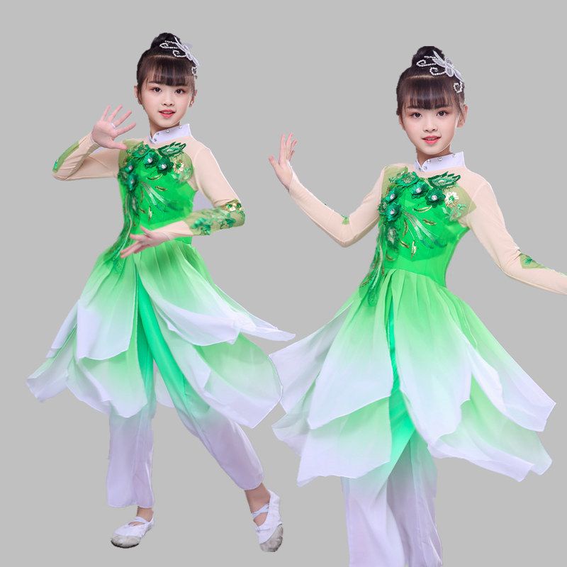 Classical Dance Costume Elegant Jasmine Ethnic Dance Costume Suit