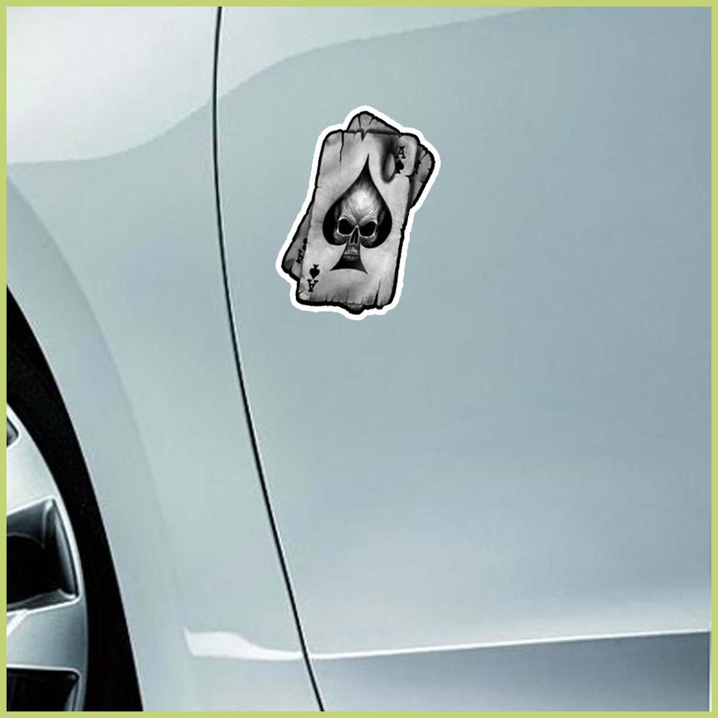 Halloween Car Sticker Halloween Car Decorations Exterior Skeleton Ace