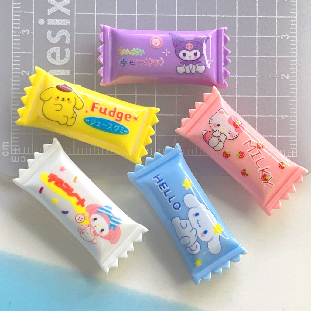 10pcs Cute Sanrio Candy New Resin Charms for DIY | Shopee Philippines