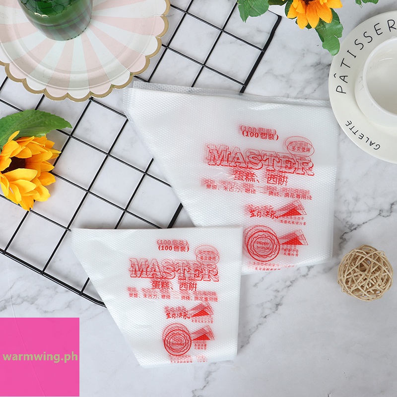 Warmwing 20pcs Food Grade Plastic Icing Piping Bags Pastry Fondant Cake ...
