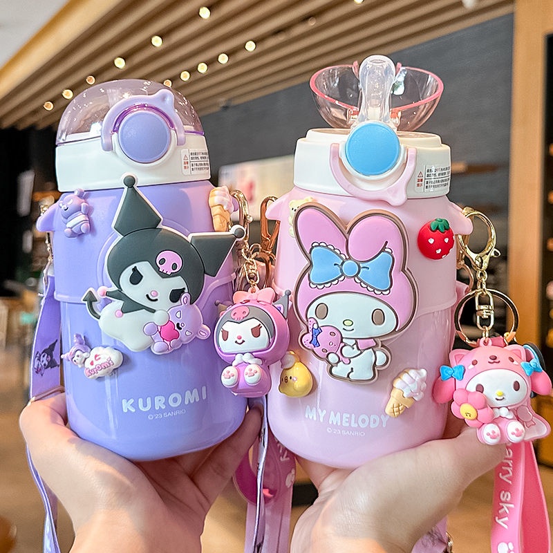 Sanrio Kuromi Thermos Cup Girls High-Value Children Water Cup School ...