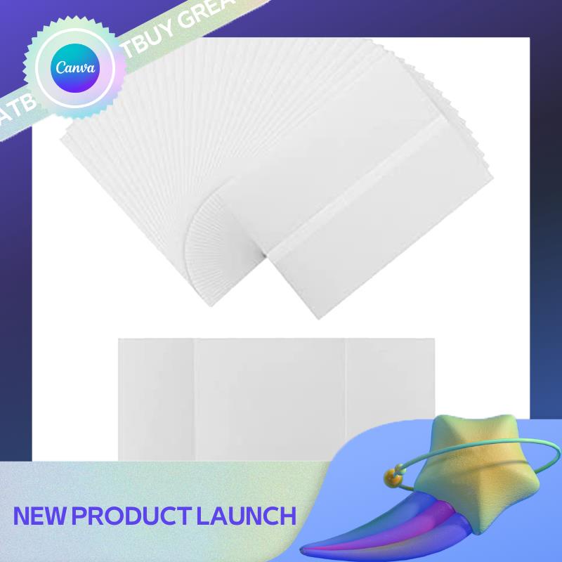 greatbuy 100 Pcs PreFolded Vellum Paper Vellum Paper 5x7In Jackets
