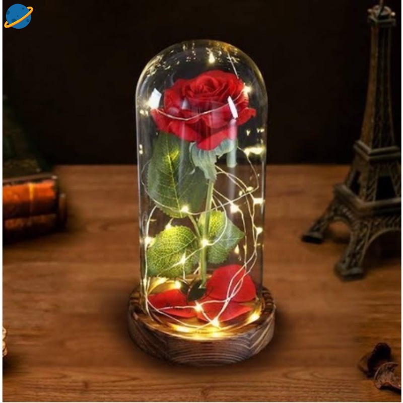 Rose Flower Lamp Beauty And The Beast MM Shopee