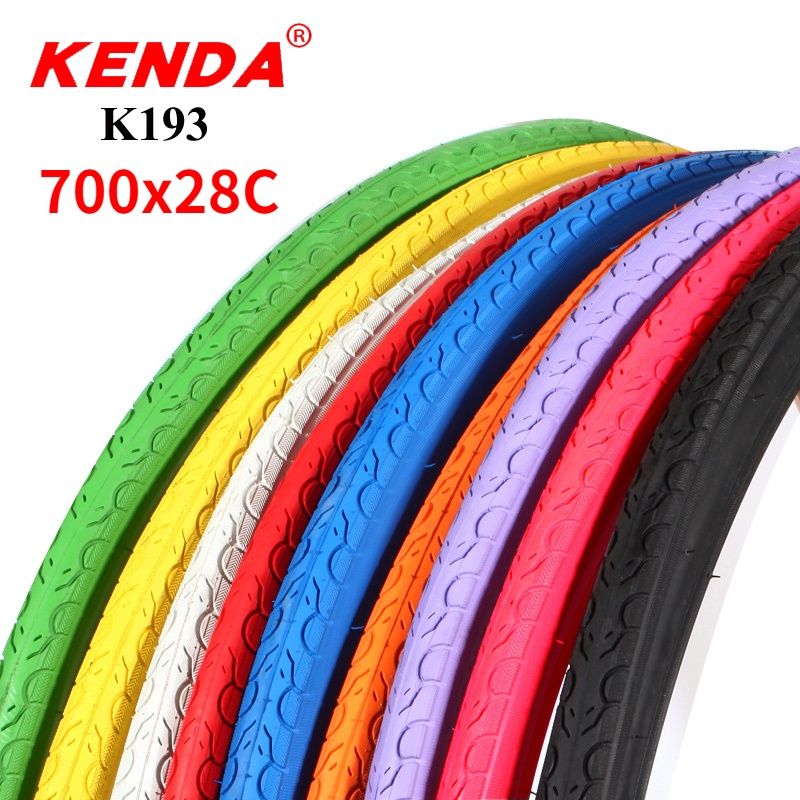 Free shipping Kenda K193 colors bicycle tire 700c 700x28C fixed gear road bike tires 700C ultralight 550g cycling tyres non slip white red orange blue Shopee Philippines