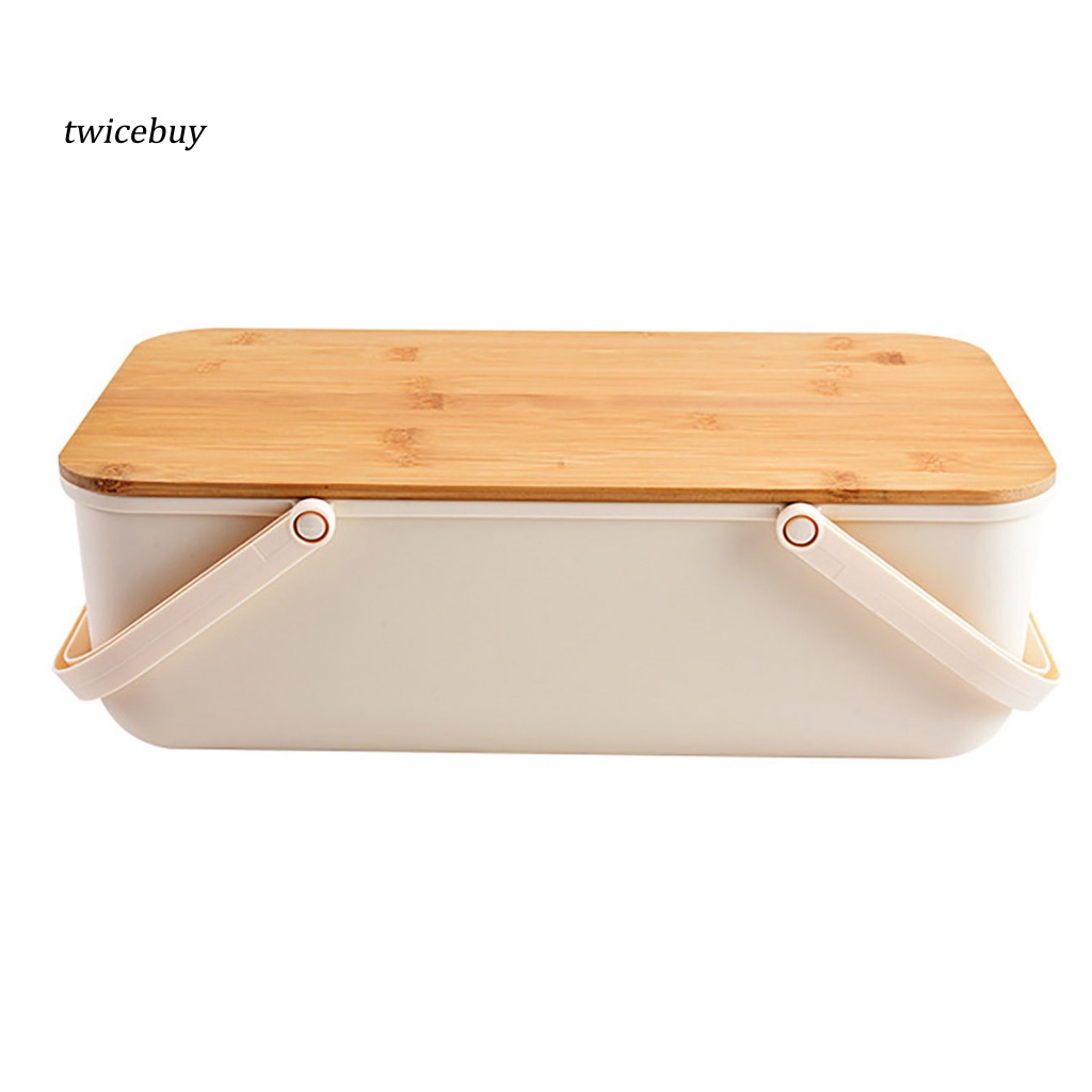 【sale】 Bread Box with Portable Handle Portable Bread Box Capacity