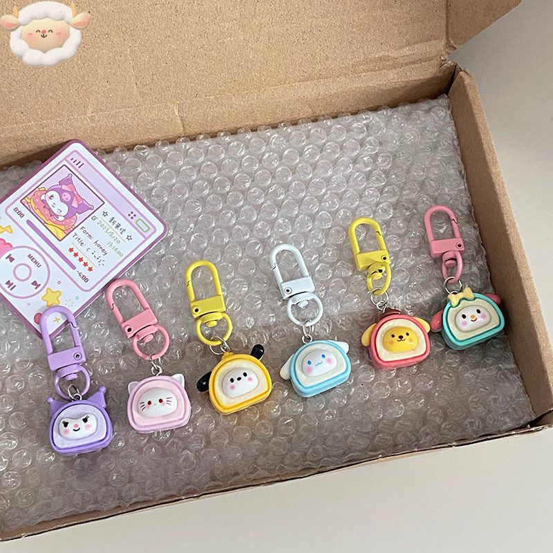 HP Girl Heart Student Accessories Sanrio Cartoon Bread Roll Key Chain ...