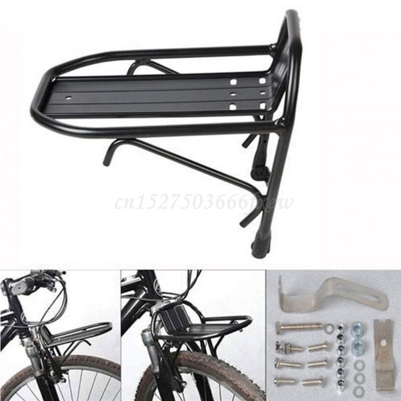 Aluminum Bicycle Front Rack Alloy Bike Luggage Shelf Carrier Panniers ...