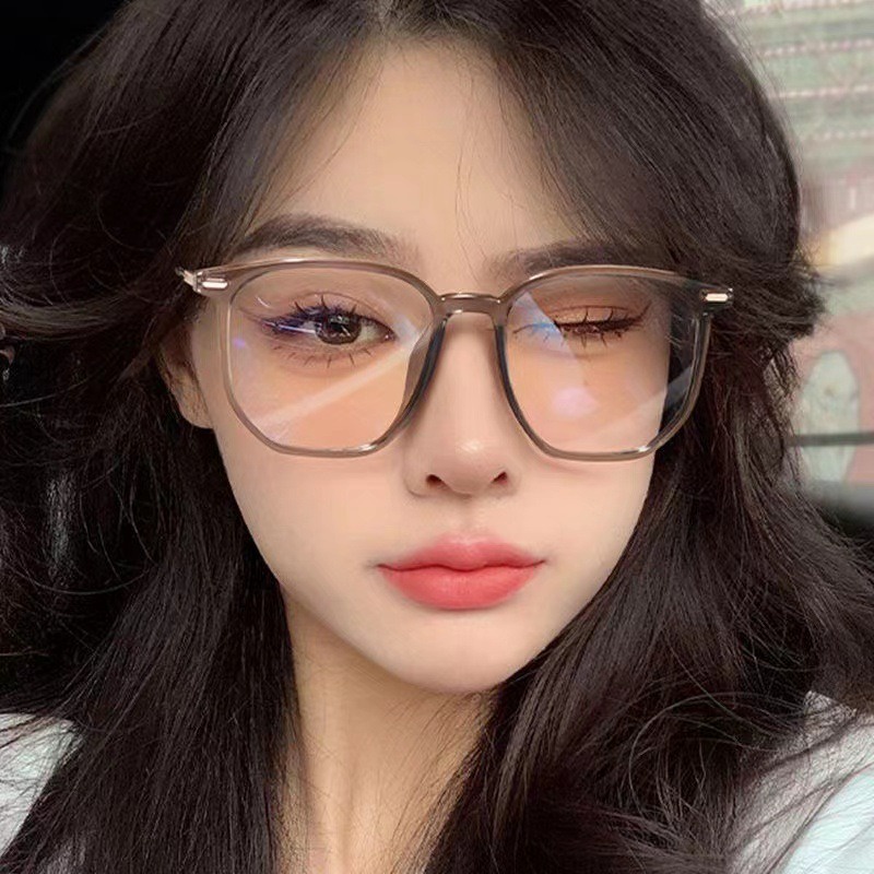 New fashion cold brown glasses Korean version antiblue discoloration