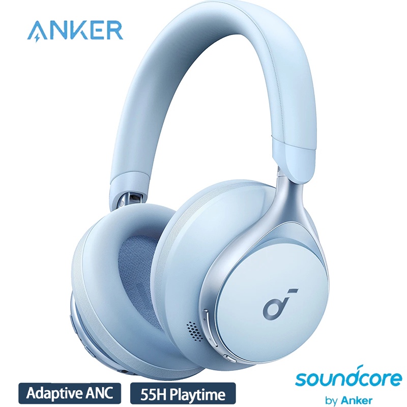 Anker Soundcore Space One Headphone Active Noise Cancelling Wireless  Bluetooth Headphones 40H ANC Playtime LDAC Hi-Res Stereo Sound Sports  Gaming