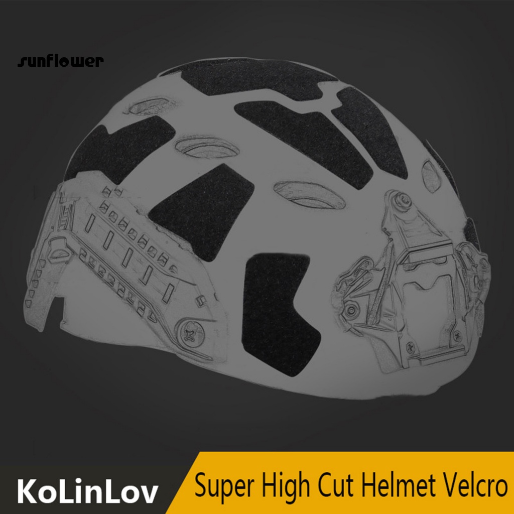 SU 1 Set Helmet Padding Kit Self Adhesive Precise Cutting Universal Fastener Tape Helmet Padding