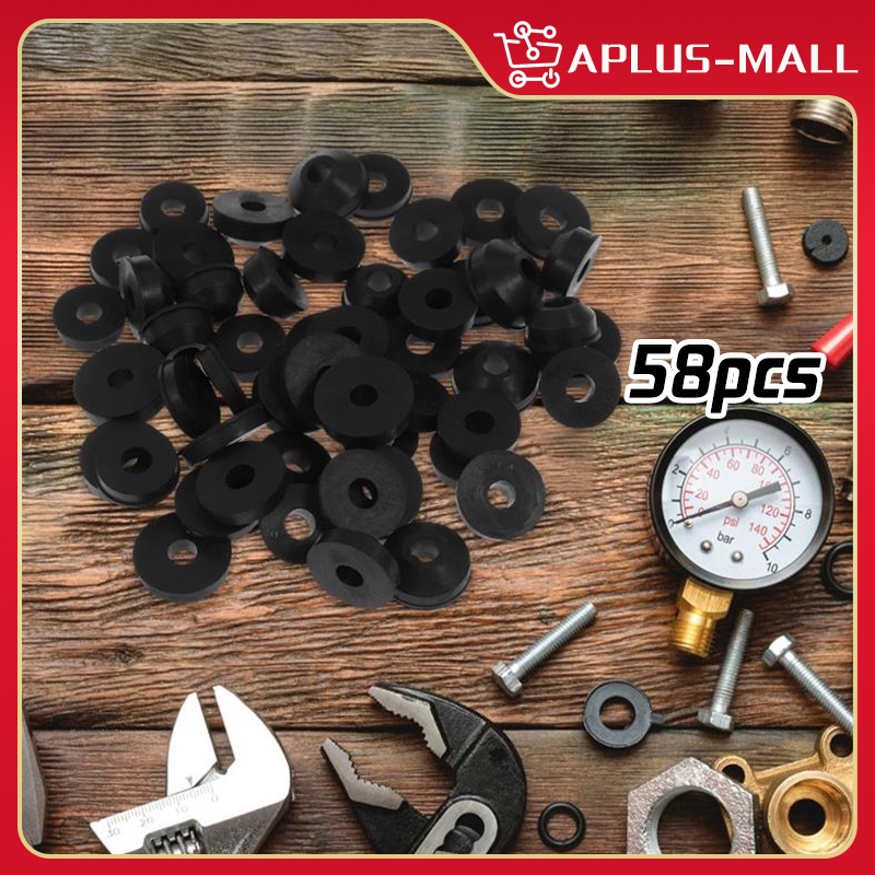 58Pcs Faucet Leak Reapir Washers Replacement Faucet Washer Repair Kit